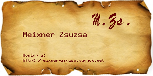Meixner Zsuzsa névjegykártya